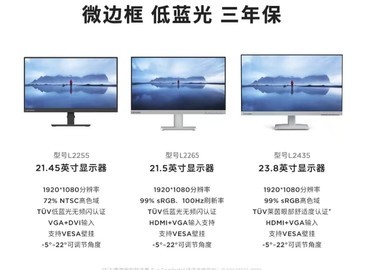 新品联想显示器L2265 21.5寸促销320元