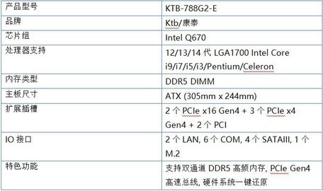 康泰KTB-788G2-E工业自动化的可靠之选